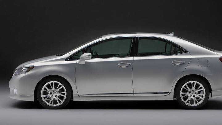 Side Pose Of 2010 Lexus HS 250H In Grey